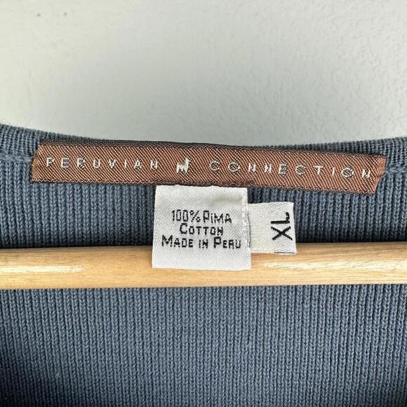 XL Women’s Peruvian Connection 100% Cotton Short Sleeve Knit Blouse Top - Picture 3 of 4